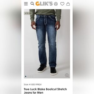 True Luck Blake Bootcut Stretch Jeans